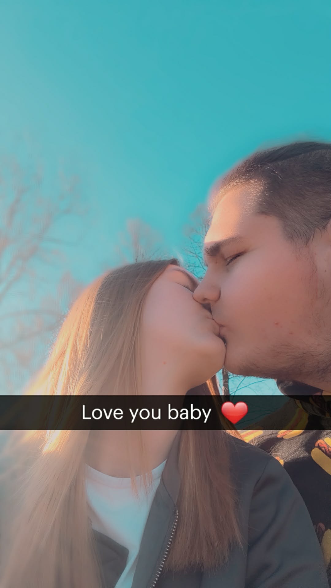 Golden hour kiss